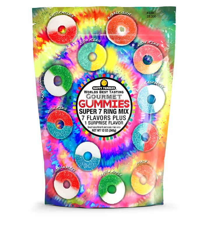 Happy Yummies Super Fun Mix seven-flavor rings